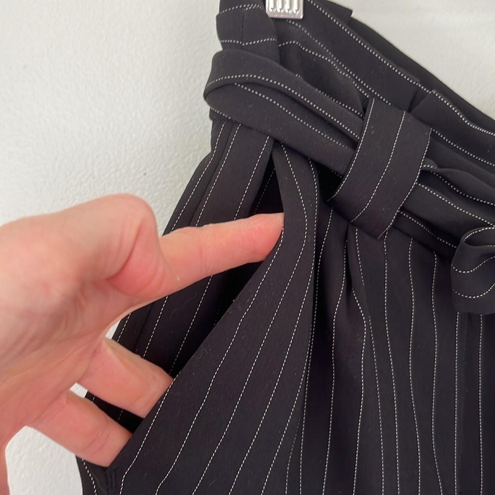 Exspress Paper Bag Stripped Ankle Pants - Picture 4 of 11